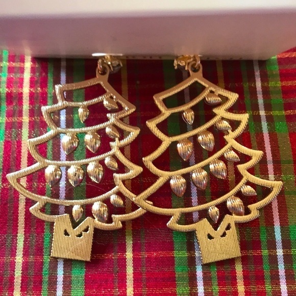 Brand New Colorful Rhinestone Christmas Tree Dangling Earrings - Picture 5 of 8